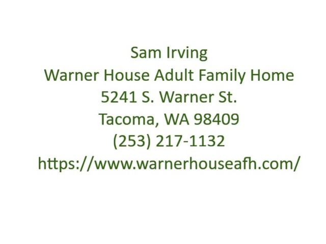 Warner House AFH LLC Assisted Living Home Image in Tacoma, WA